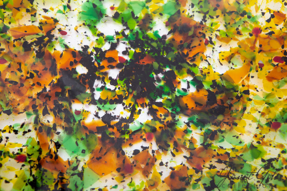 17-inch diameter Fused Glass Platter - Earth