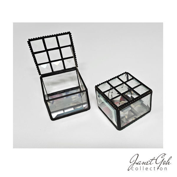 Bevel Glass Box - 3.25" x 3.25" x 2" - sold individually