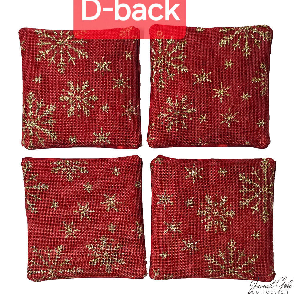 5" x 5" Festive Flourish Coasters Set - D
