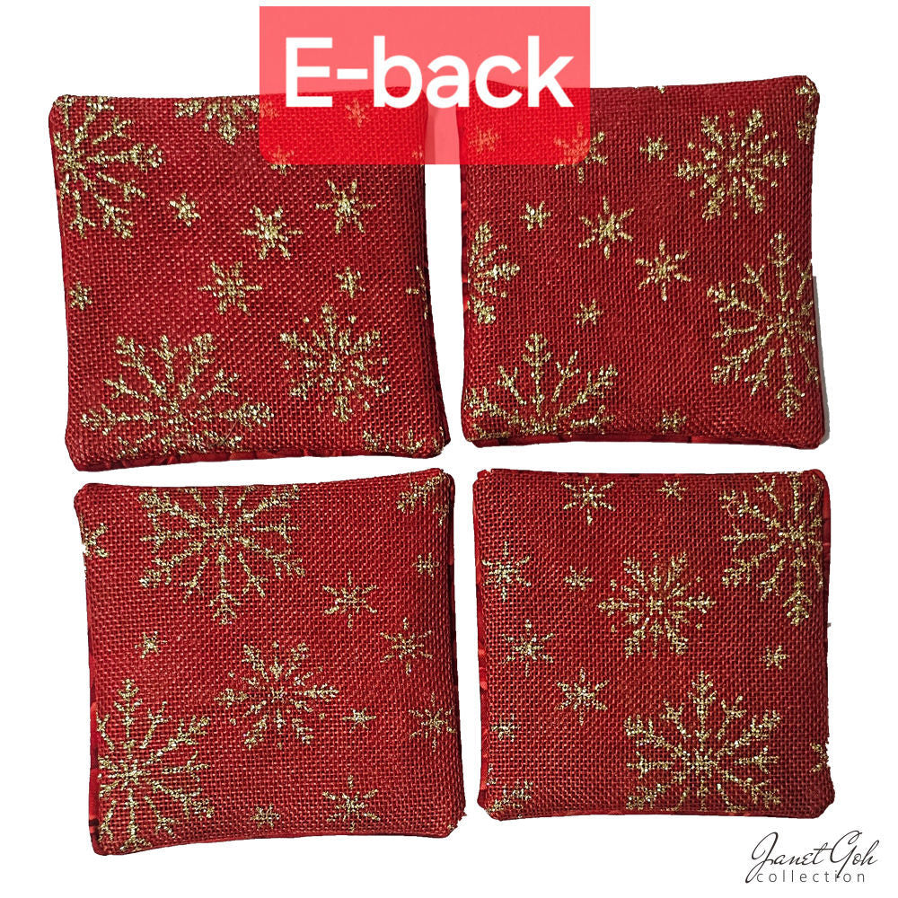 5" x 5" Festive Flourish Coasters Set - E
