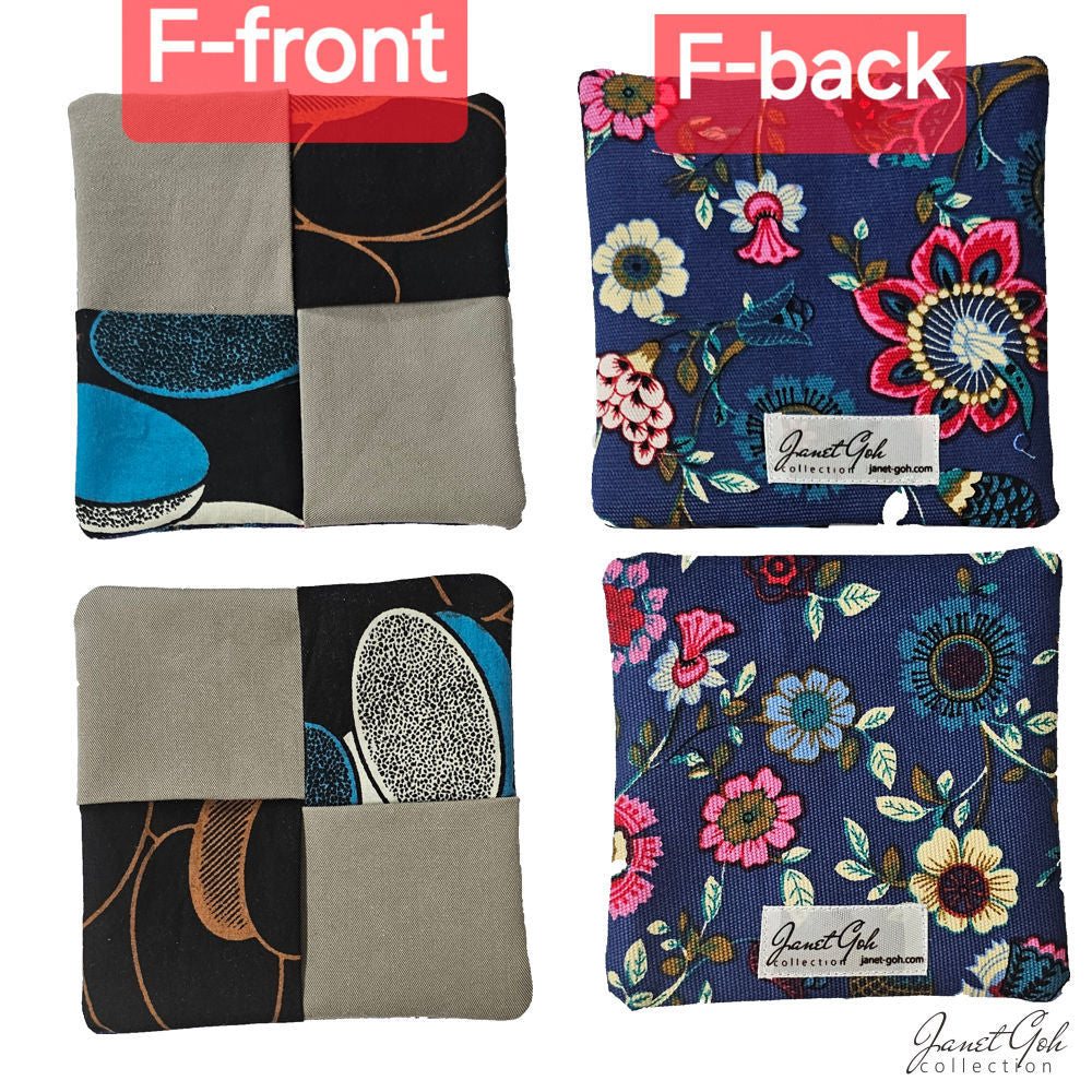 5" x 5" Festive Flourish Coasters Set - F (2 pieces)