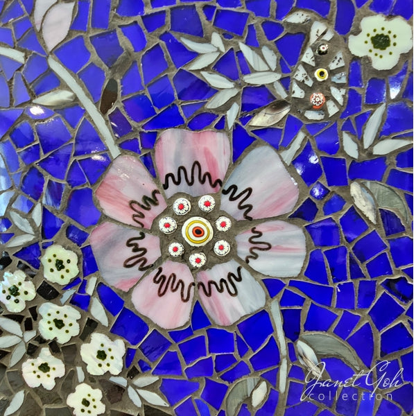 Midnight Bloom Mosaic - 42.5" x 42.5" - Masterpiece