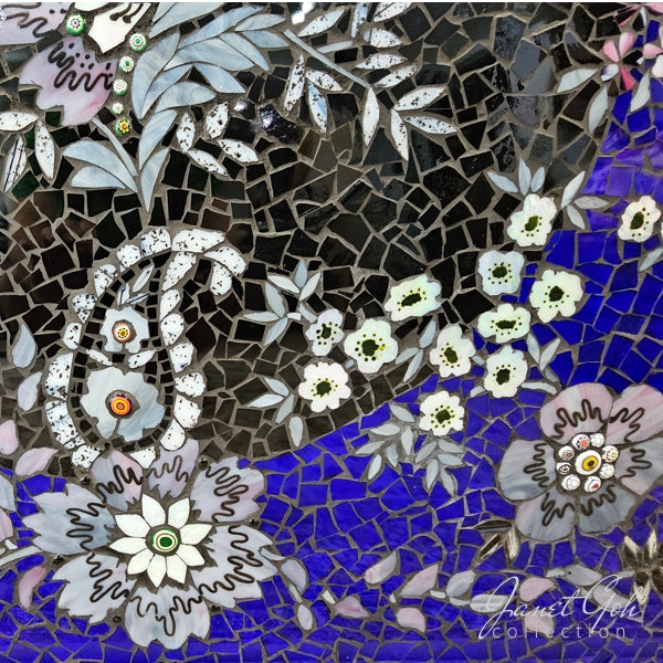 Midnight Bloom Mosaic - 42.5" x 42.5" - Masterpiece