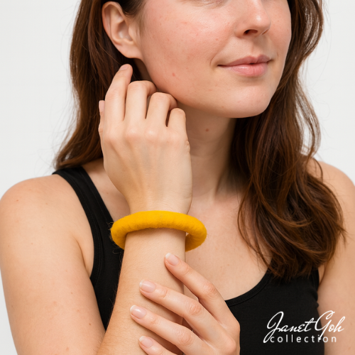 Golden Dawn Felt Bangle - 1 pair (5.8cm & 6cm inner dia)