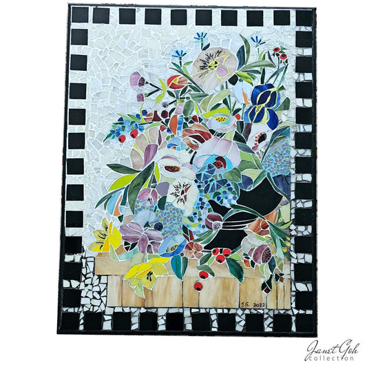Floral Symphony - Glass Mosaic - 24 1/2" x 32 1/2"