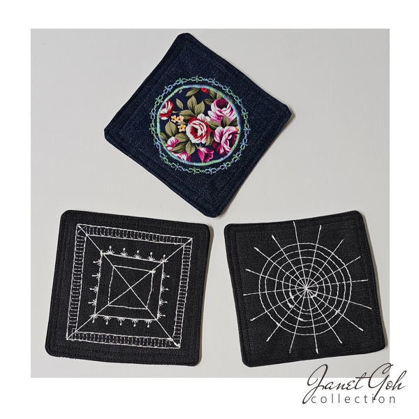 EcoChic Geometry Coasters - Set of 3 - 5" x5"