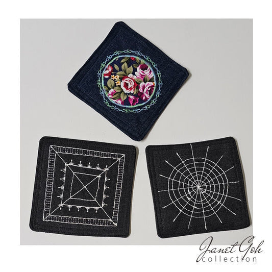 EcoChic Geometry Coasters - Set of 3 - 5" x5"