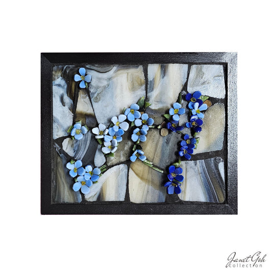 Whispers of Serenity - Glass Mosaic Panel - 25cm x 30cm
