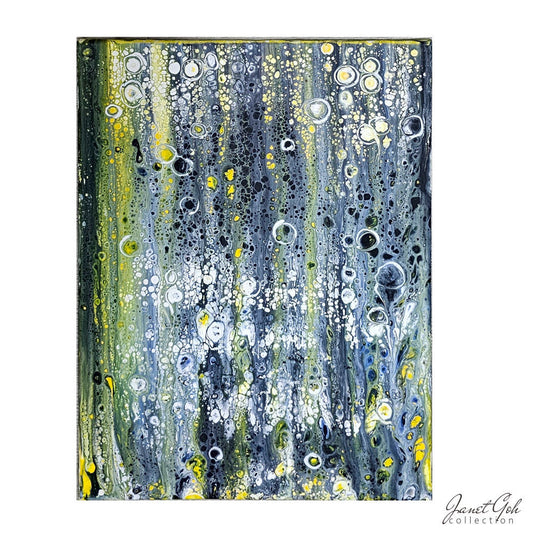 Forest Rain - 12" x 16" Acrylic Pour Painting