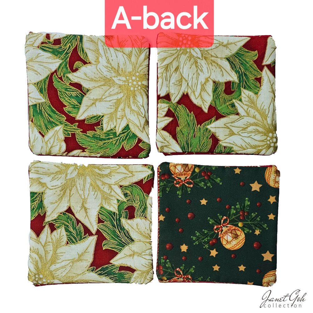5" x 5" Festive Flourish Coasters - sSet A