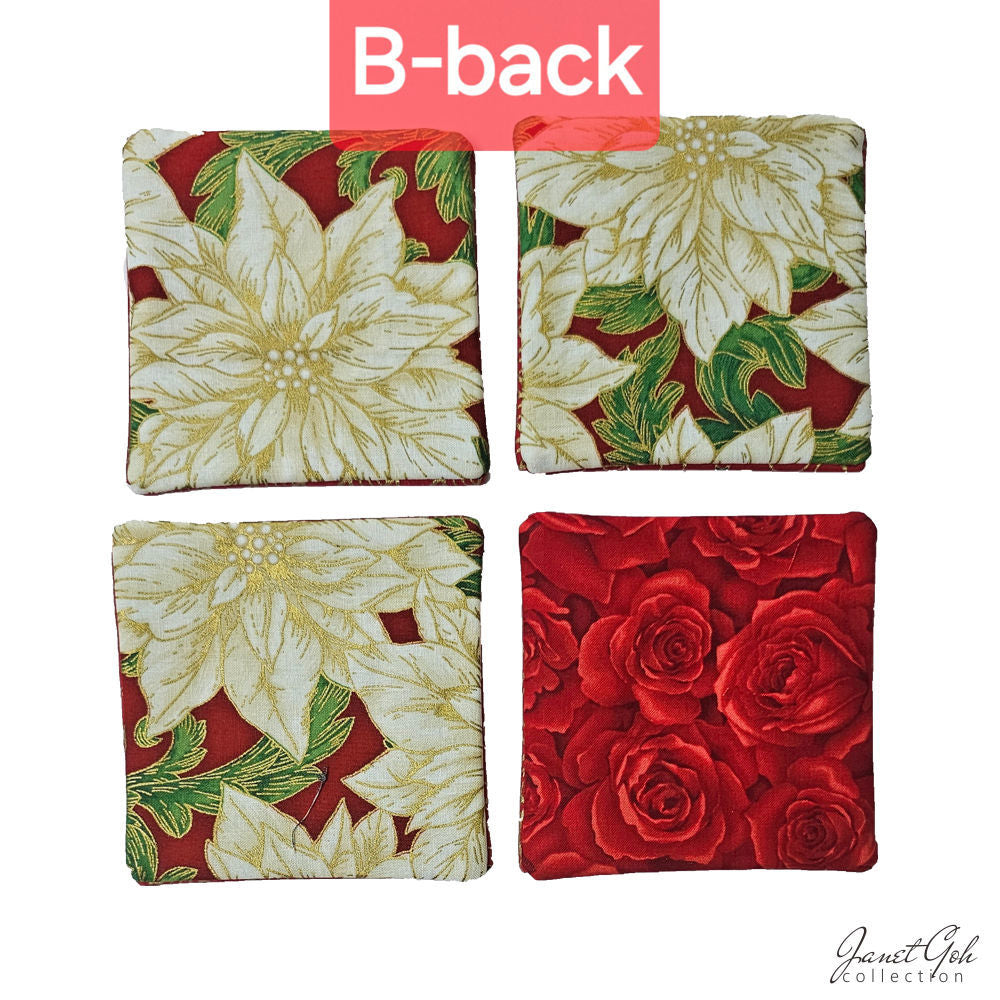 5" x 5" Festive Flourish Coasters Set - B