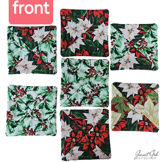5" x 5" Festive Flourish Coasters Set - C (7 pieces)