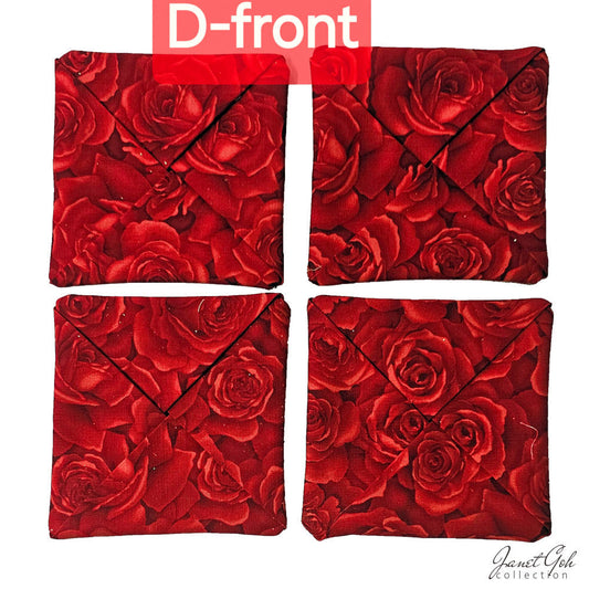 5" x 5" Festive Flourish Coasters Set - D