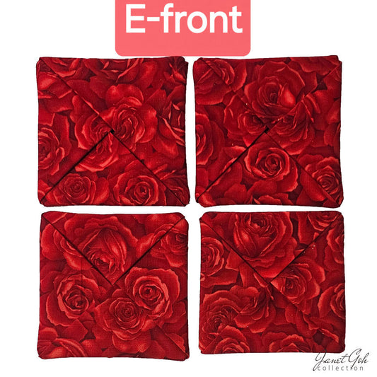 5" x 5" Festive Flourish Coasters Set - E