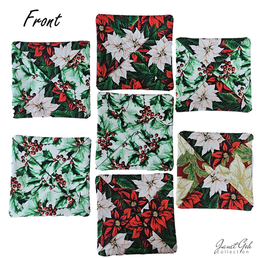 5" x 5" Festive Flourish Coasters Set - C (7 pieces)