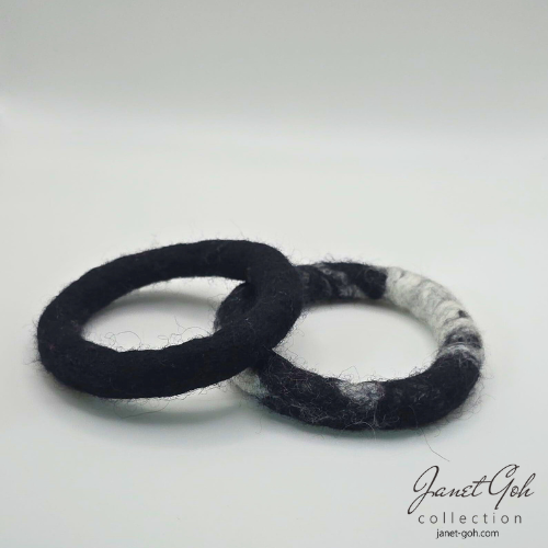 Eclipse Harmony Felt Bangle - 1 pair (5.8cm & 6.2cm inner dia)