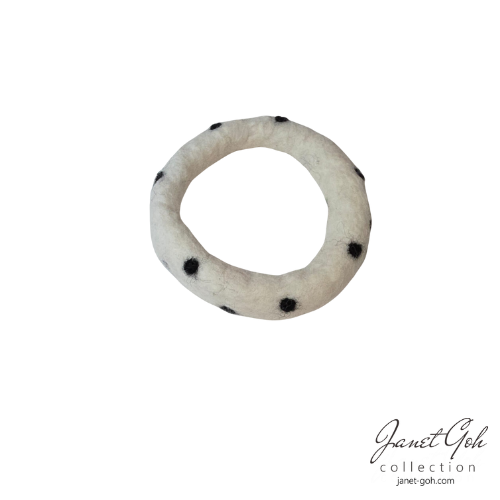 Polka Whisper Felt Bangle (2.5" inner dia)