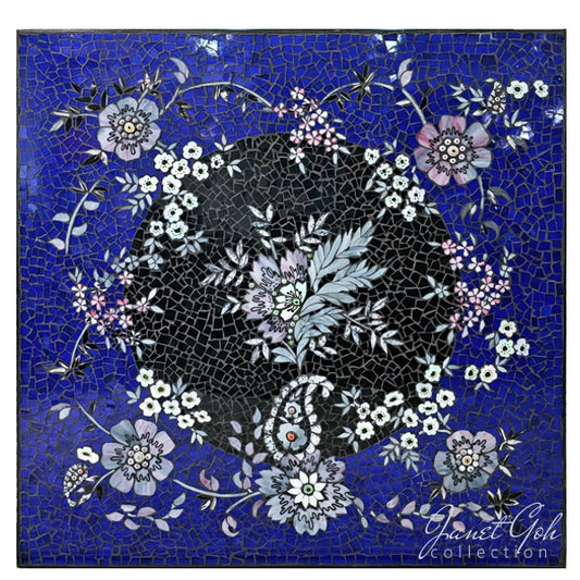 Midnight Bloom Mosaic - 42.5" x 42.5" - Masterpiece