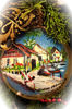 Picture of 6" dia Hand painted Glass Ball - Malay Kampong - Singapore series Christmas Tree Ornament