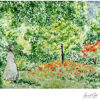 Picture of 11.25 inch x 11.5 inch - Fritography - Woman in the Garden