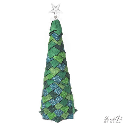 Picture of Starlight Echos - Fabric Christmas Tree - 39.5cm (h) x 15.2cm (dia) - Green No. 1